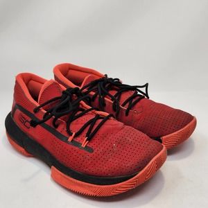 Under Armour Youth Curry 3Zer0 III Basketball Sneakers Shoes Size 7Y Red Black